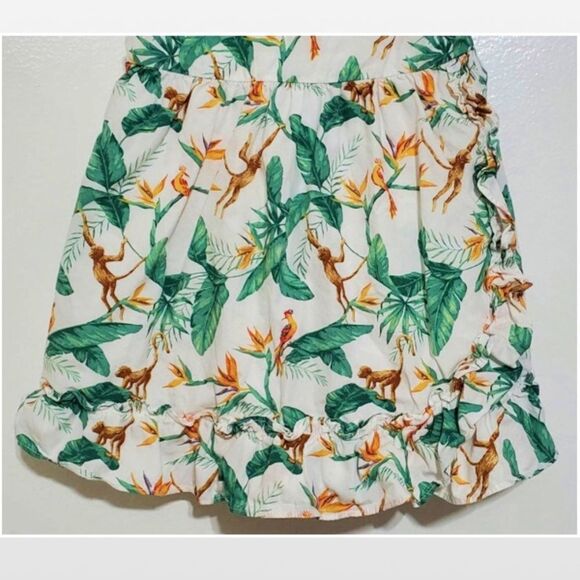 JANIE AND JACK Dress Kids 12-18 Months Tropical White Kid Girl Summer Set - Picture 4 of 16